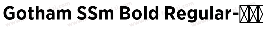 Gotham SSm Bold Regular字体转换